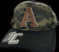 A winged cap