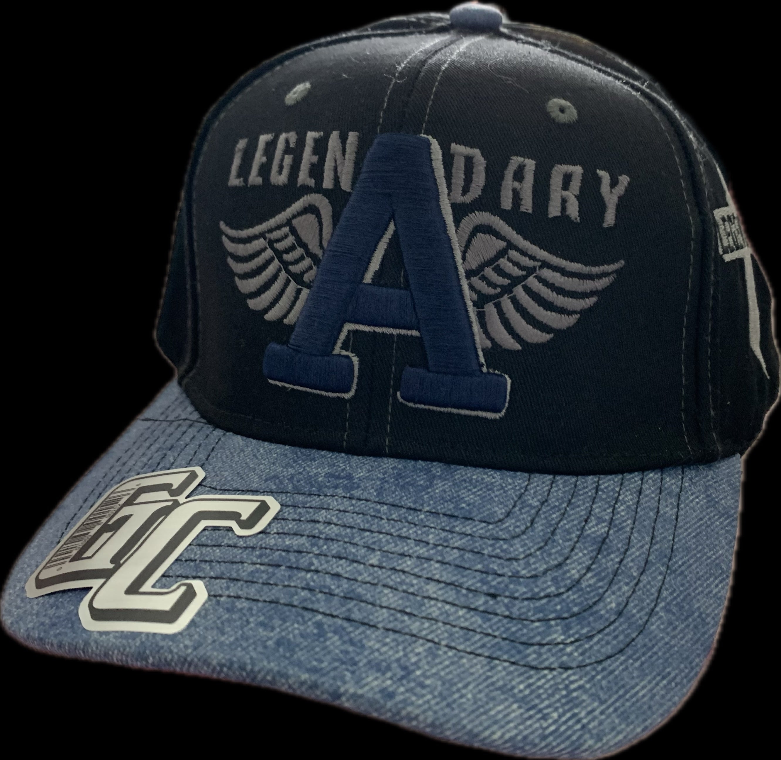 A winged cap